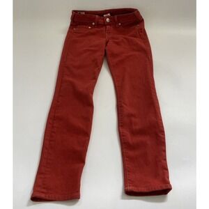 True Religion Jeans Womens Halle Phantom Skinny Embroidered Flag 27 Red Denim‎